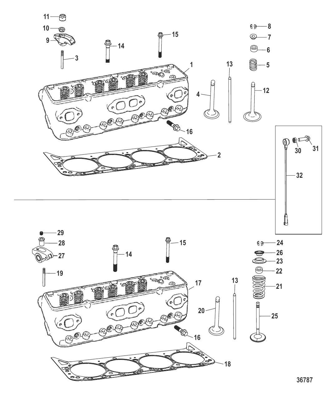 Головка цилиндра в сборе