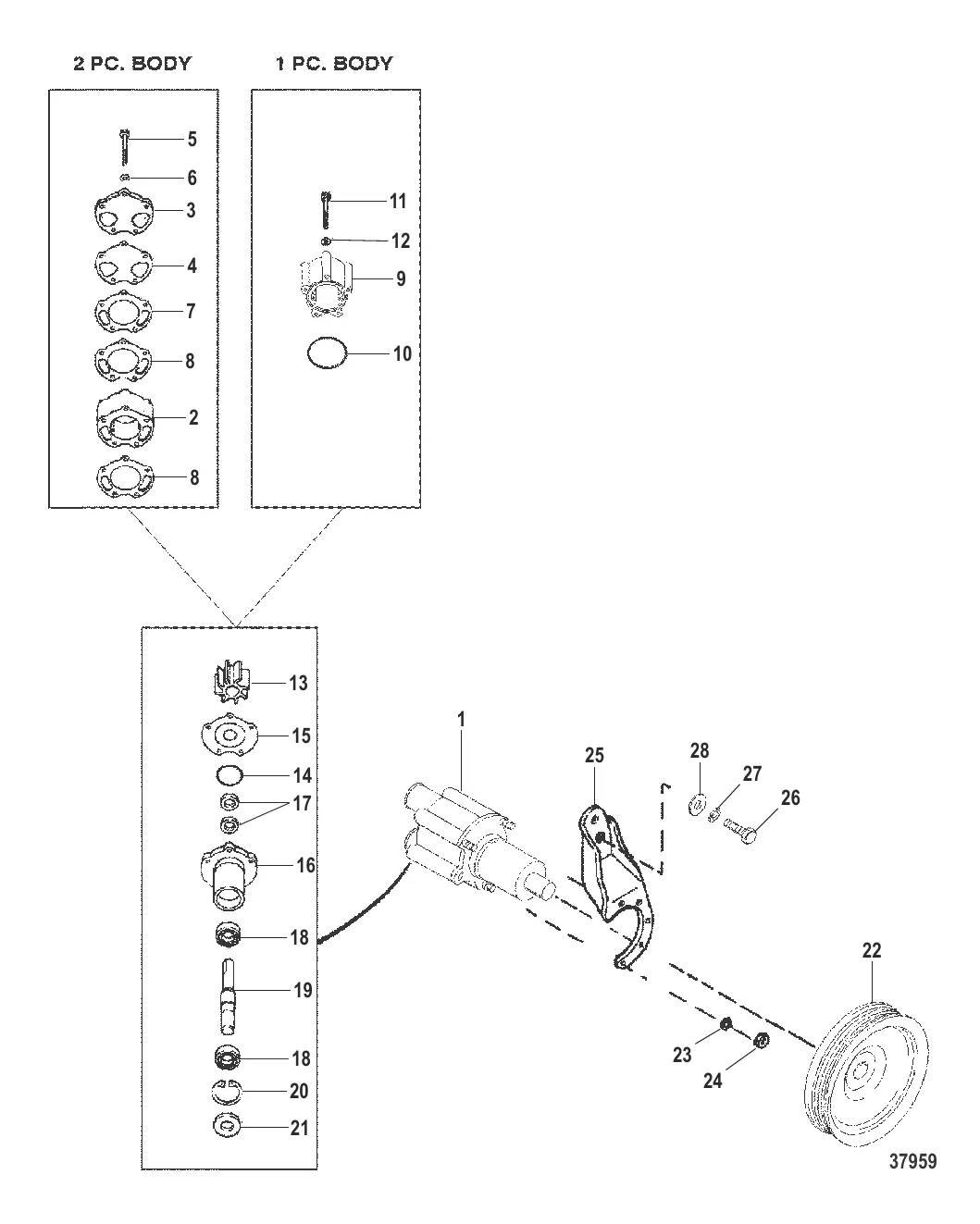 НАСОС ДЛЯ ЗАБОРТНОЙ ВОДЫ В СБОРЕ