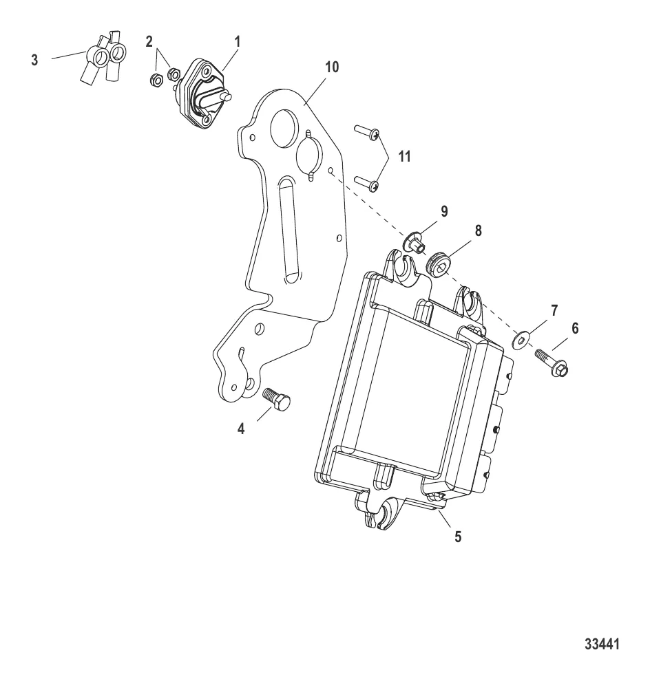 Электрические компоненты PCM и кронштейн