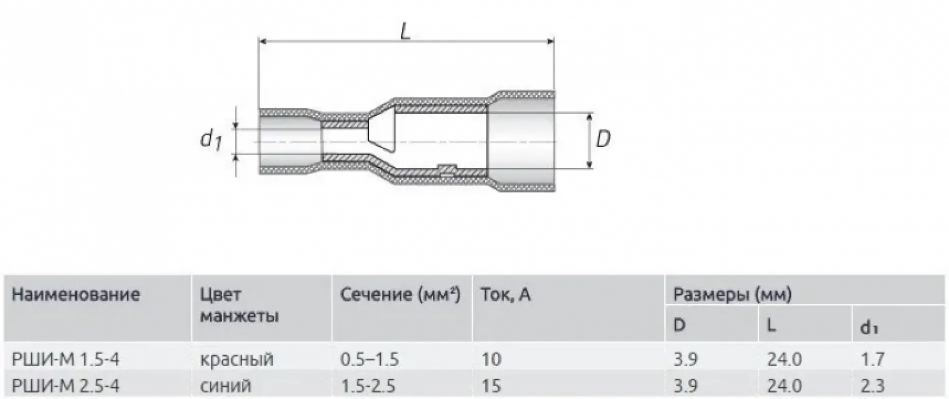 Разъем штекерный (мама) 6.0-4