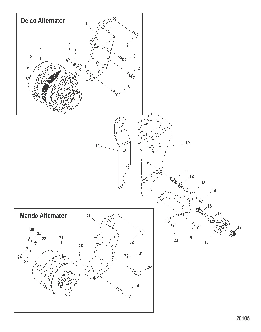 Генератор и кронштейн