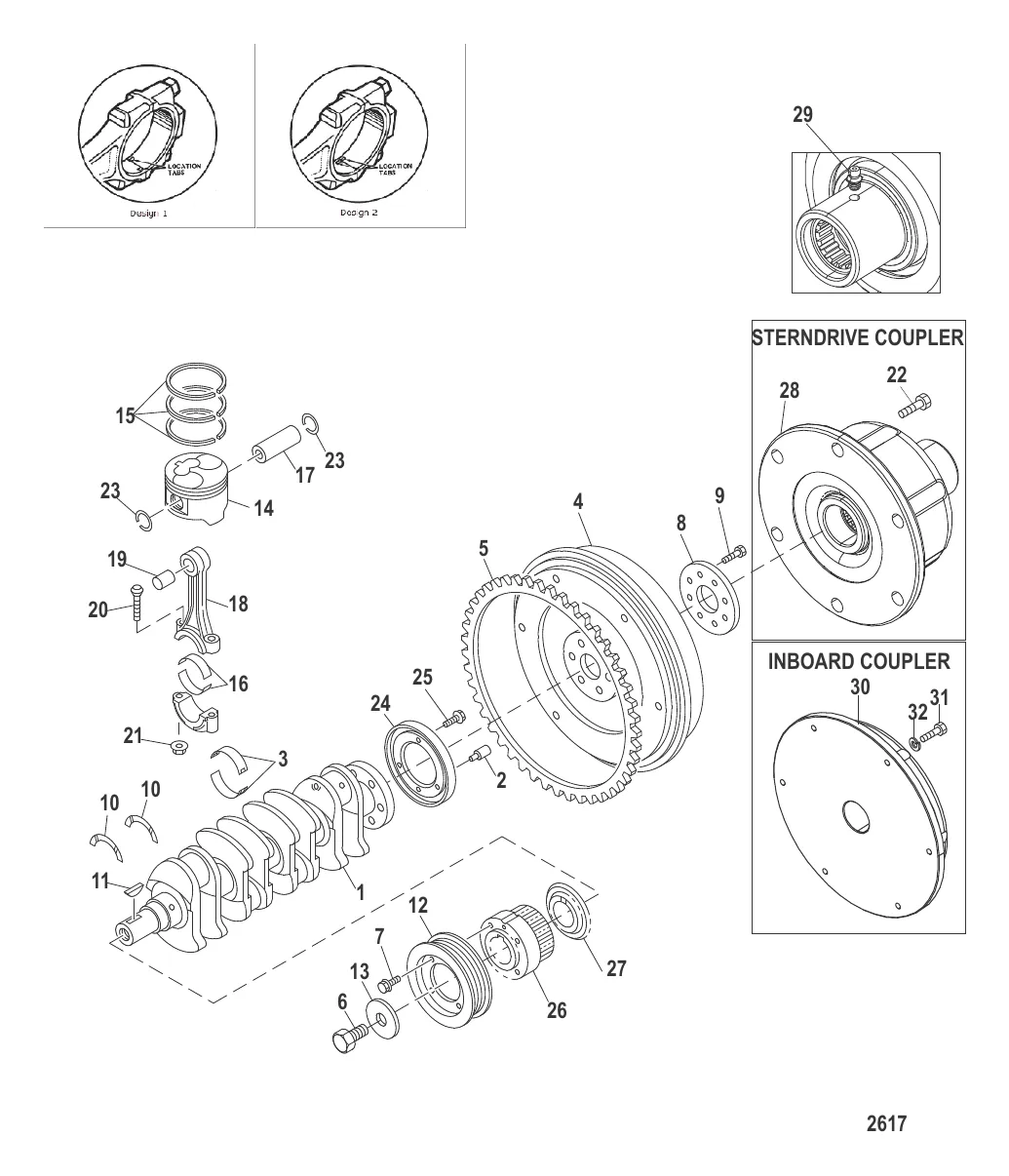 Коленчатый вал ПОРШНИ И МАХОВИК
