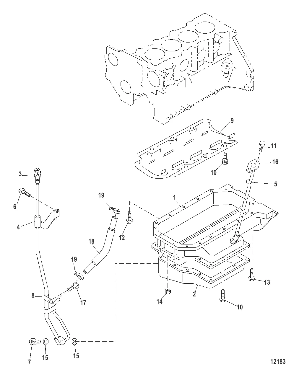 Маслосборник и указатель уровня