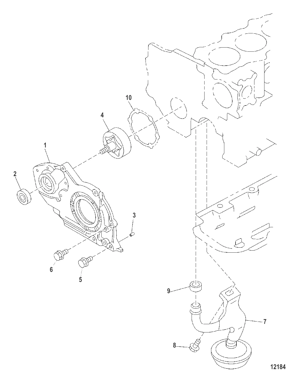Масляный насос и сетчатый фильтр