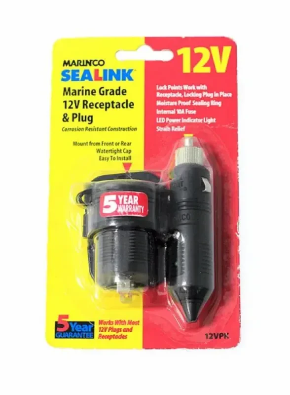 BEP Marine Комплект прикуривателя и розетки прямоугольной, 12/24В