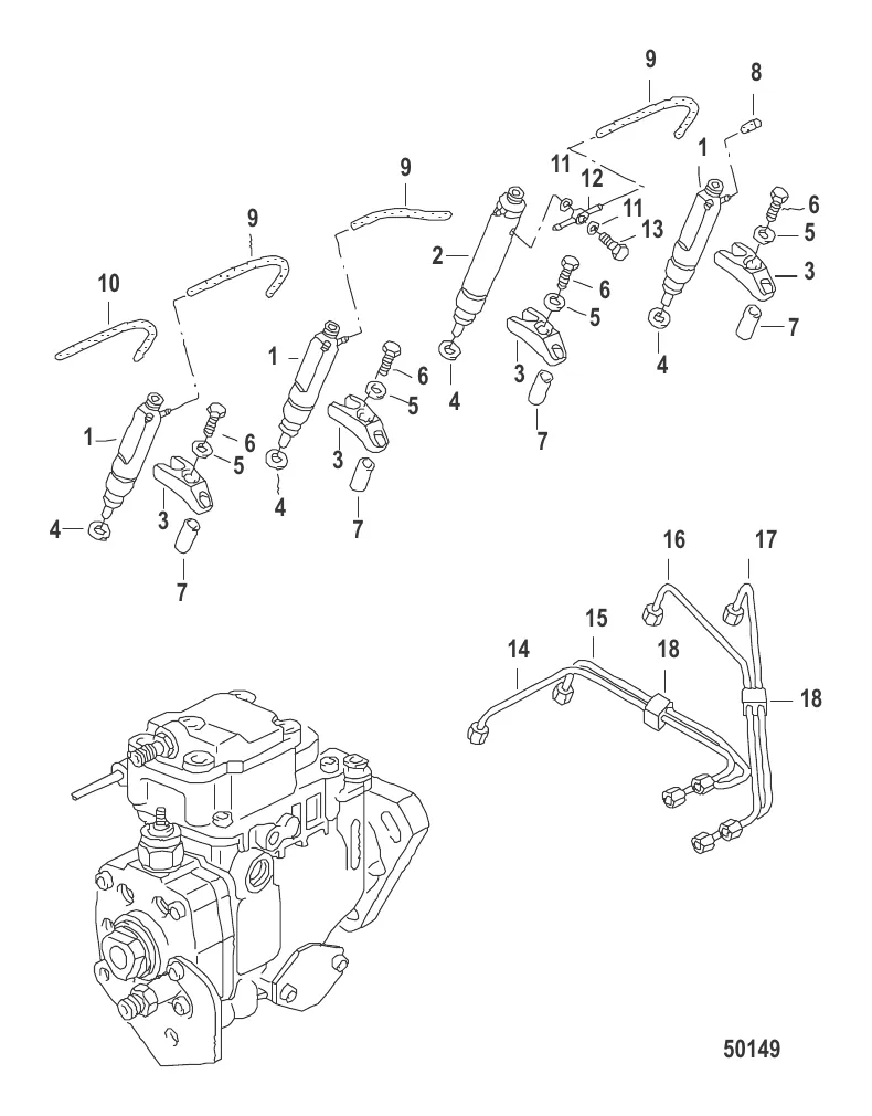 ФОРСУНКА/НАГНЕТАТЕЛЬНЫЕ ТРУБЫ