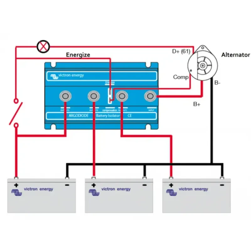 Диодный изолятор Агgоdiоdе 12А-2АС2 batteгies 120А Retail