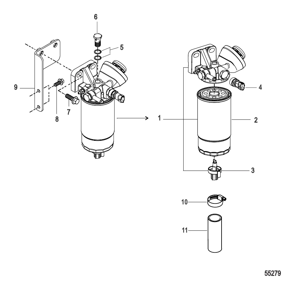 Топливный фильтр в сборе
