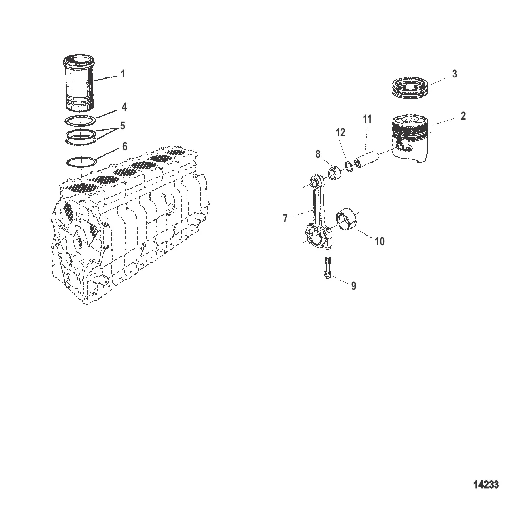 Шатун и поршень