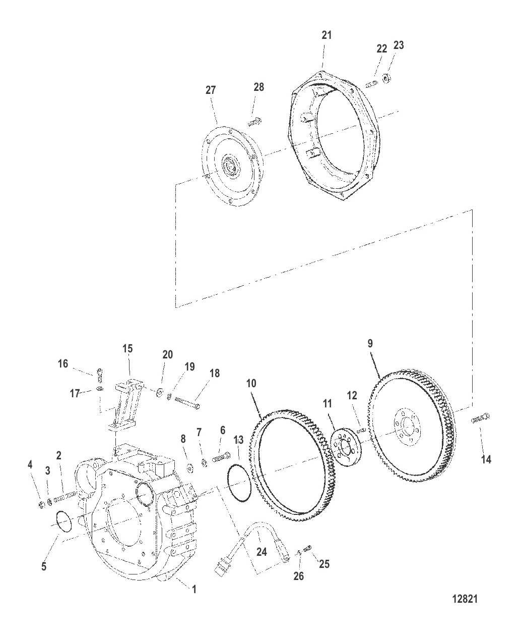 Корпус маховика (БОРТОВЫЕ ДВИГАТЕЛИ)