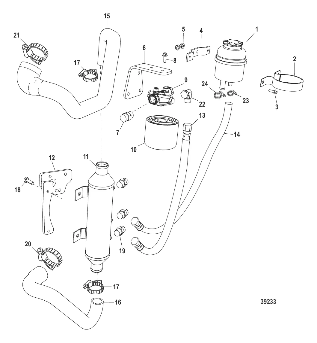 Компоненты рулевого механизма AXIUS Охладитель, резервуар, фильтр LP (GEN I)