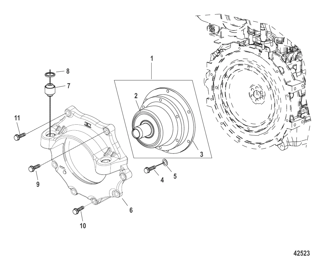 Крышка корпуса маховика (Поворотно-откидная колонка)