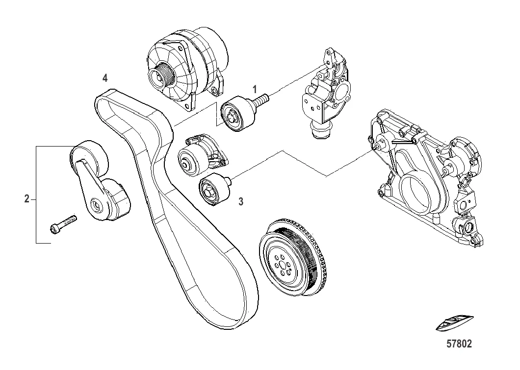 Вспомогательный привод – ремень и шкив