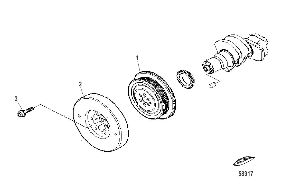 Коленчатый вал – шкив виброгасителя и генератора