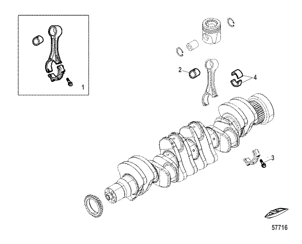 Блок цилиндров – соединительный стержень и подшипники