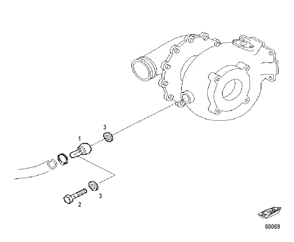 Турбонагнетатель Фитинги системы охлаждения