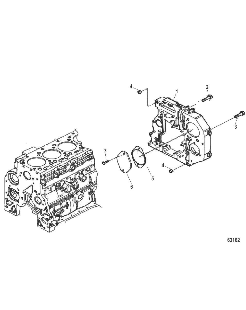 Блок цилиндра Корпус, распределительная шестерня