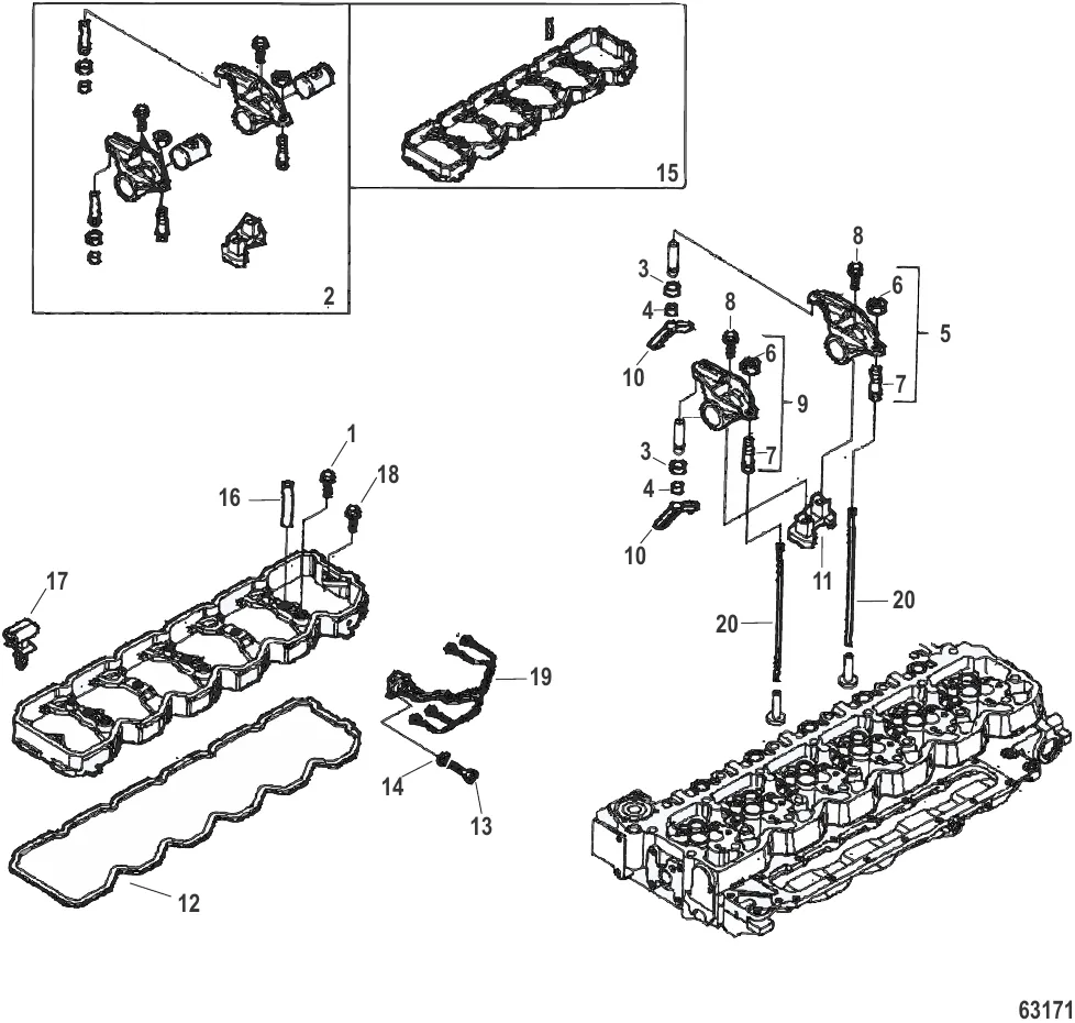 Головка цилиндра Коромысла
