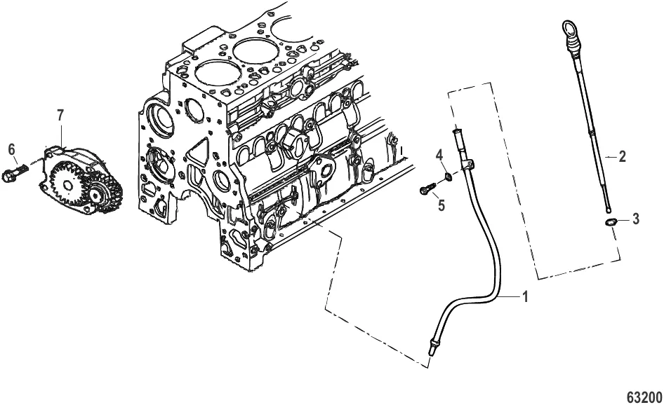Блок цилиндра Масляный насос