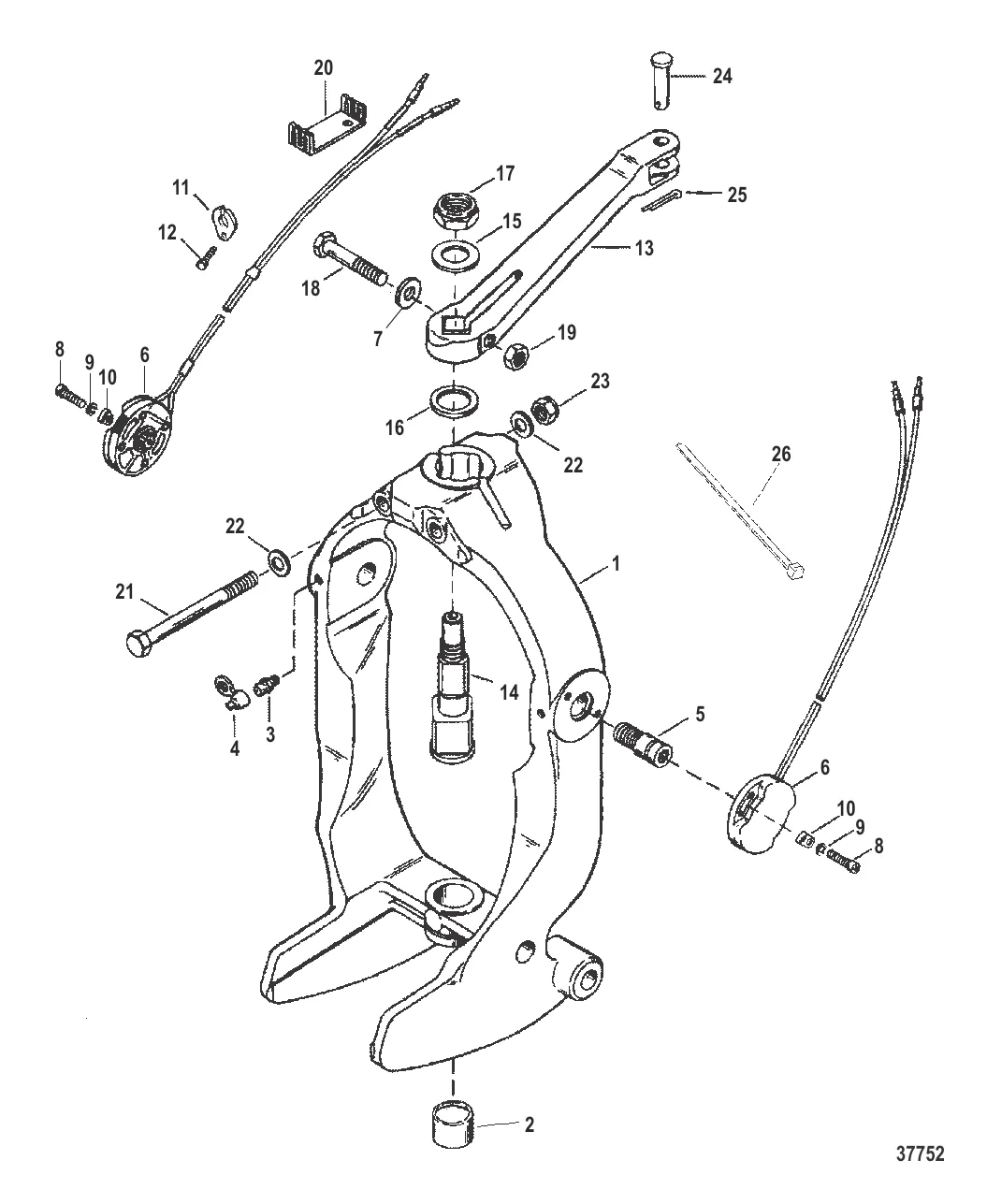 КОЛЬЦО КАРДАНА И РЫЧАГ РУЛЕВОГО МЕХАНИЗМА