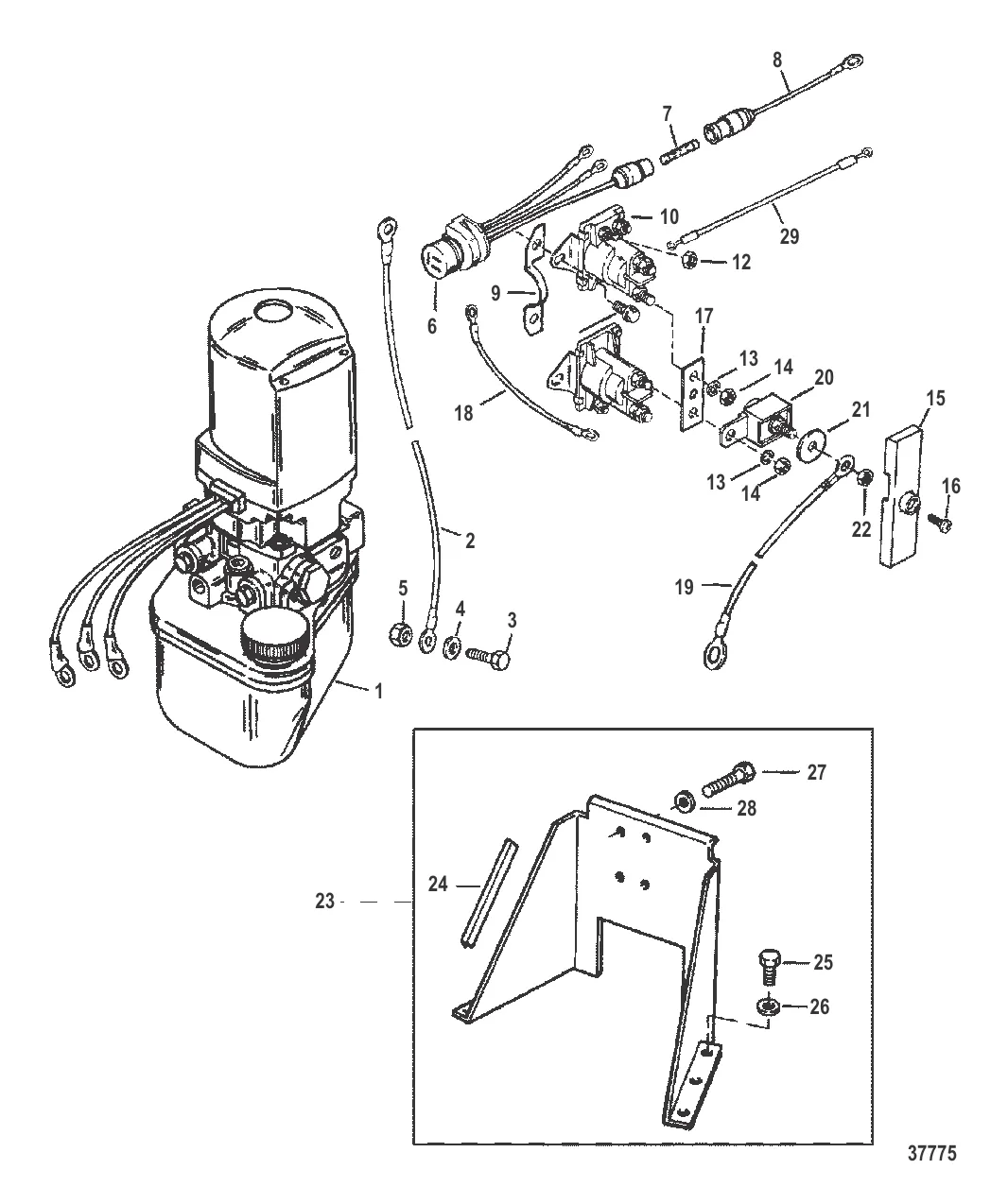 ГИДРАВЛИЧЕСКИЙ НАСОС И КРОНШТЕЙН