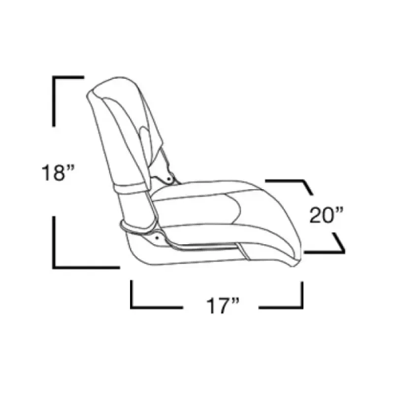 SPRINGFIELD Сиденье мягкое складное Skipper, сине-серое