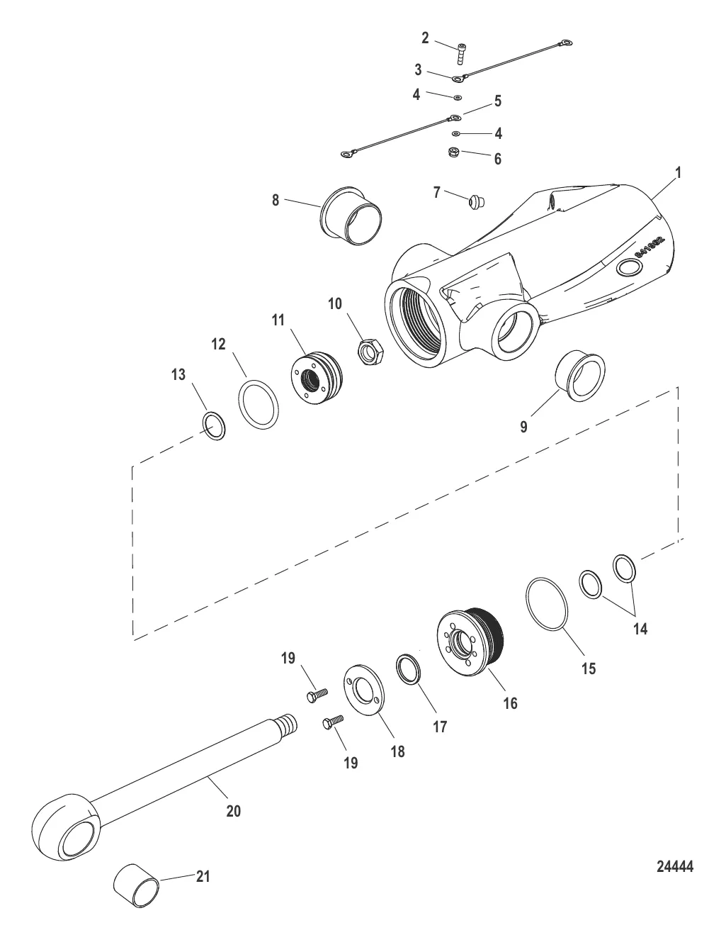 Компоненты цилиндра системы дифферента