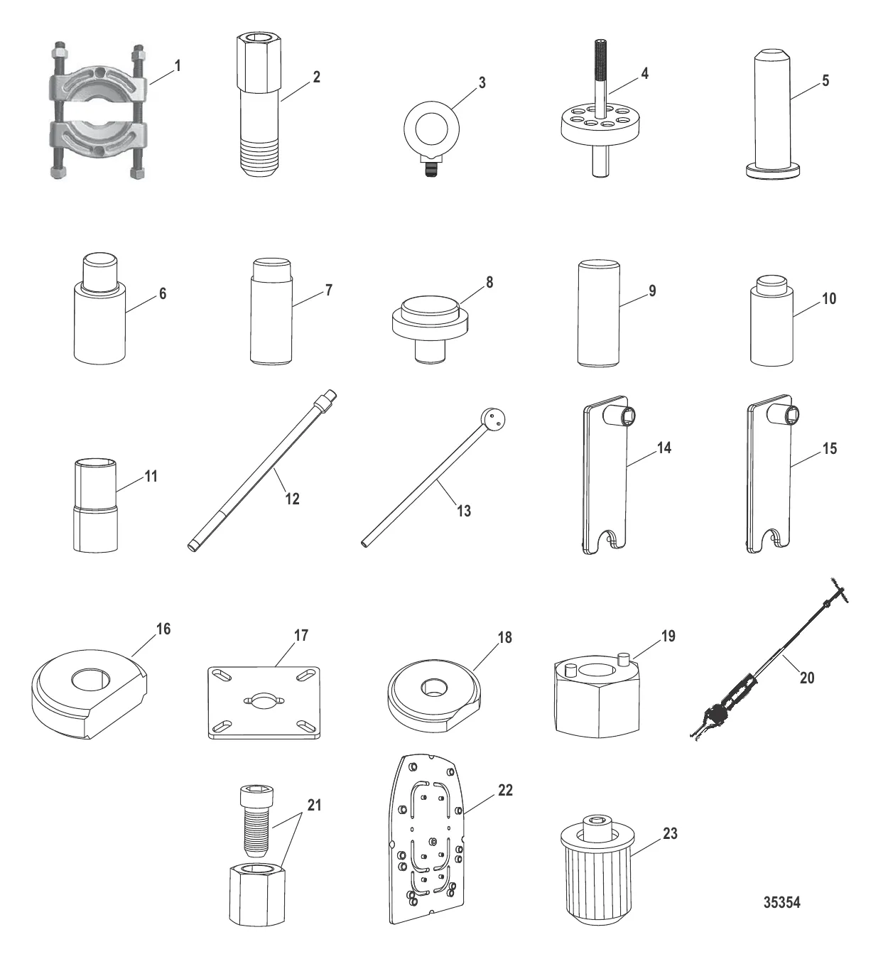 Список инструментов (Сухой поддон) Six/NXT6 SSM – Транец