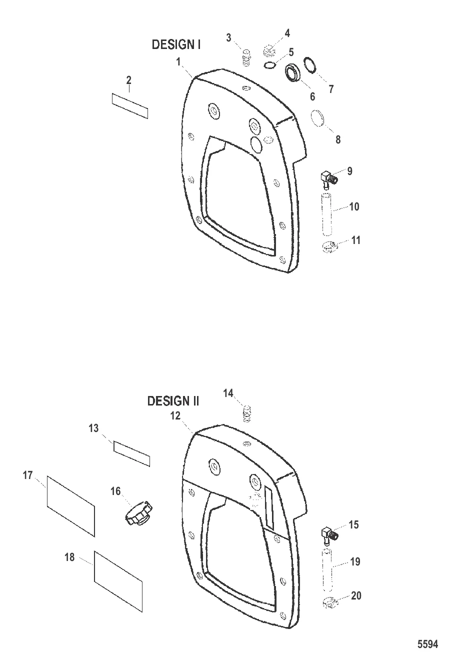 Внутренняя транцевая плита Мокрый поддон SSM VI и VII (до 1998 г.)
