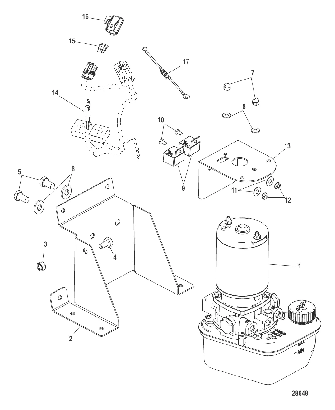 Насос системы дифферента в сборе (В сборе)
