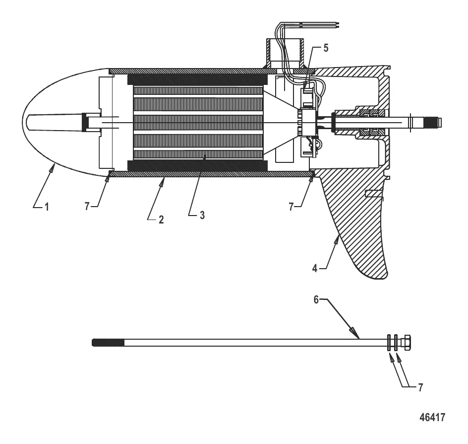 Нижний блок в сборе (FW70 – с регулировкой скорости до 5)(8M0096827)
