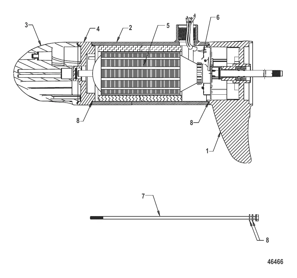 Нижний блок в сборе (FW80 – переменная, гидролокатор)(8M0135683)
