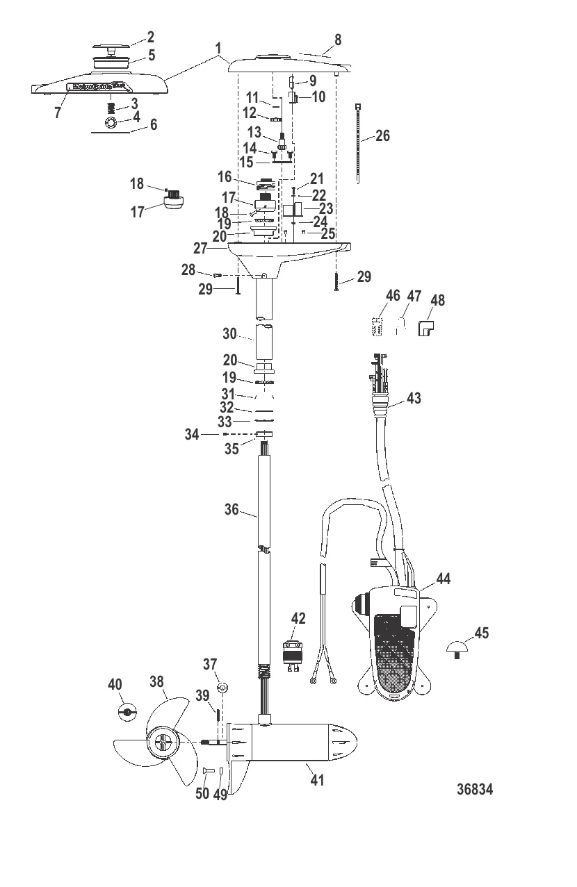 Двигатель для тралового лова в сборе (TR82FB / TR82FBD) (24 В)