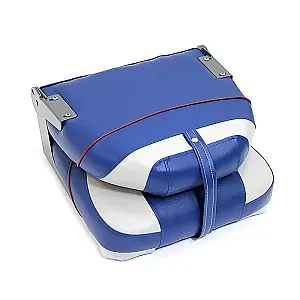 Сиденье мягкое складное Premium Centurion Boat Seat, бело-синее 75129GB
