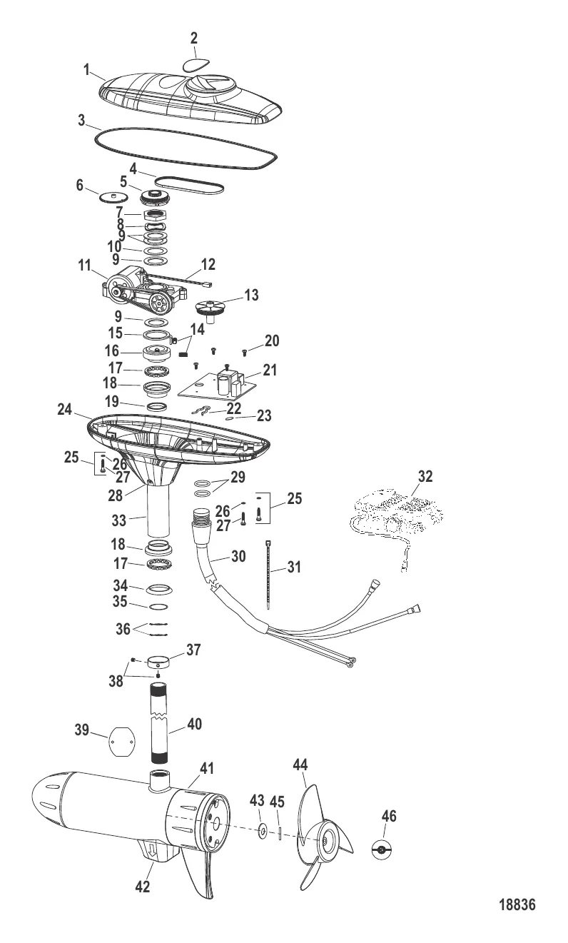 Двигатель для тралового лова в сборе (Модель GW82EX) (24 В)