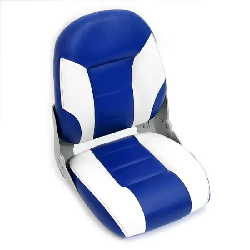Newstarmarine Сиденье мягкое складное Cruistyle III High Back Boat Seat, бело-синее