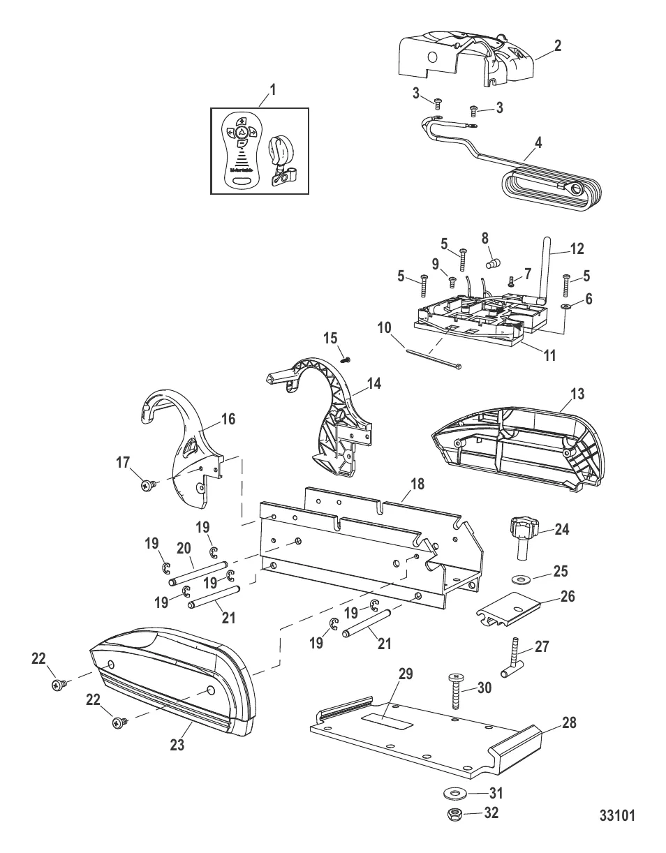 Электрические и крепежные компоненты (Brute 50/70, беспроводной)