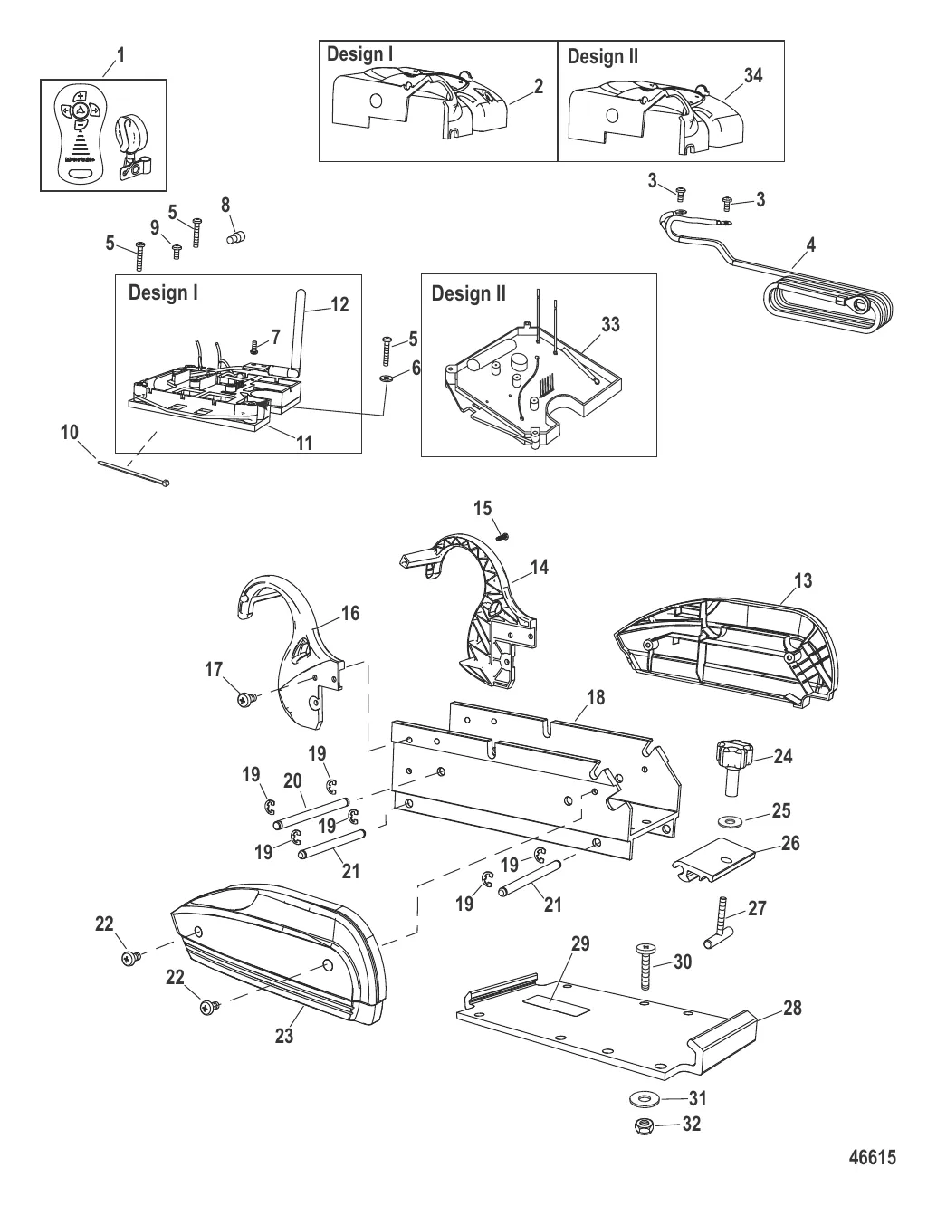 Электрические и крепежные компоненты (Brute 75, беспроводной)