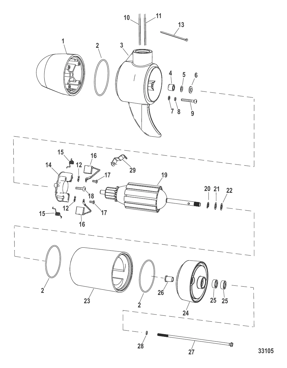 Нижний блок в сборе (55# – переменная) (MCV39701T)