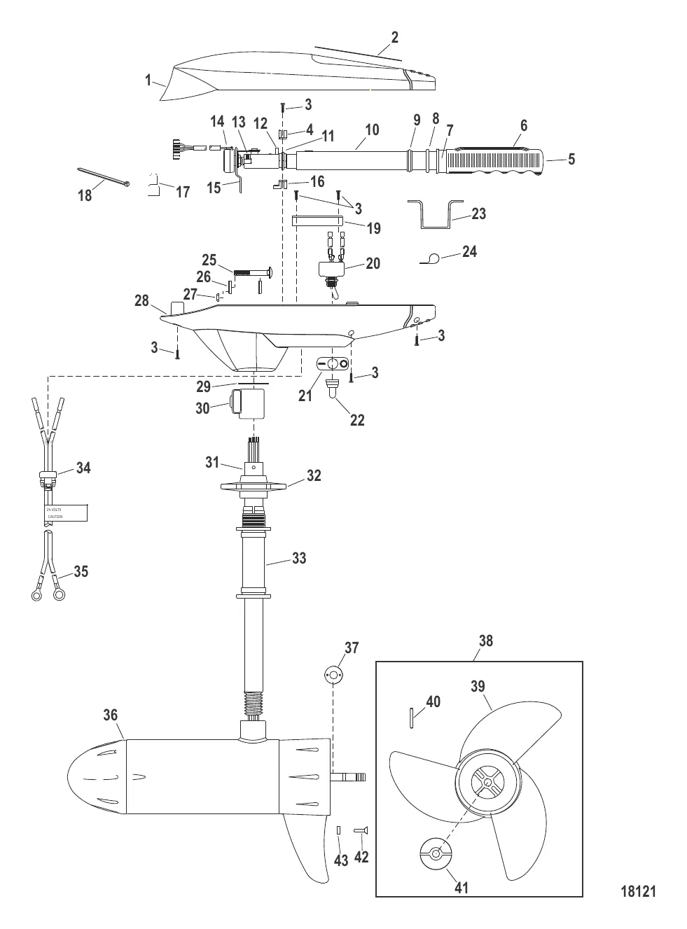 Двигатель для тралового лова в сборе (Модель FW70HBD – BASS) (24 В)
