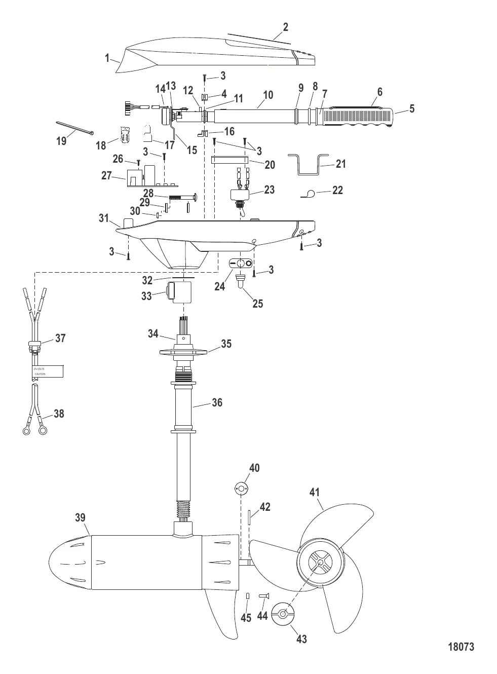 Двигатель для тралового лова в сборе (Модель FW82HBV / FW82HBD) (24 В)