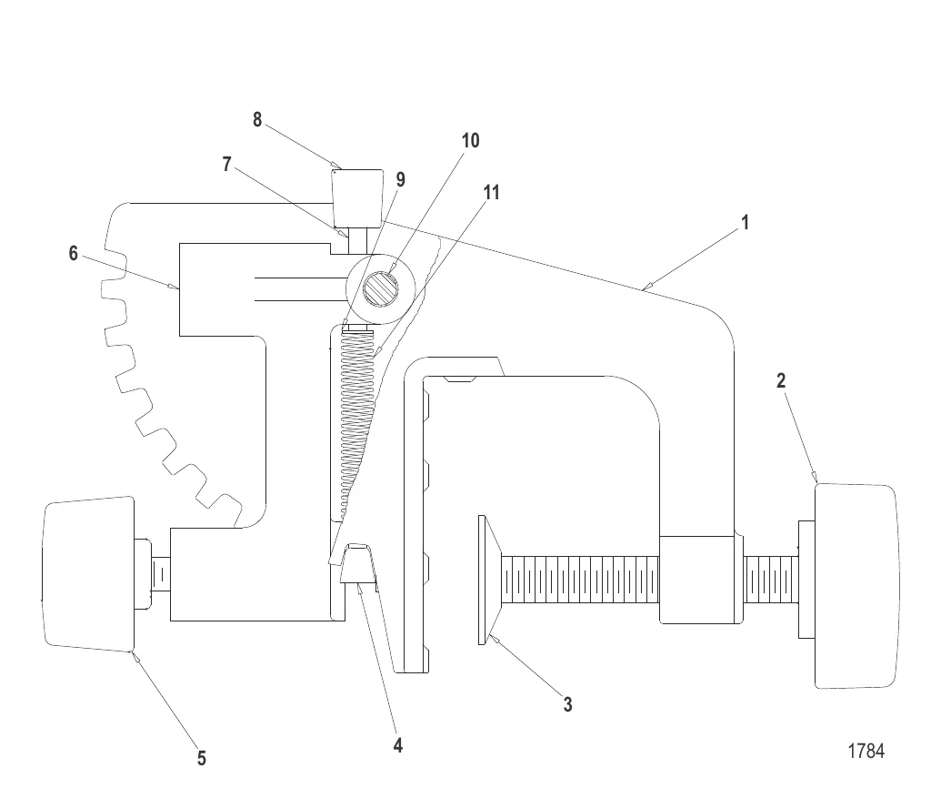 03 транец (черный) (Без устройства для быстрого закрепления) (MCK300072)