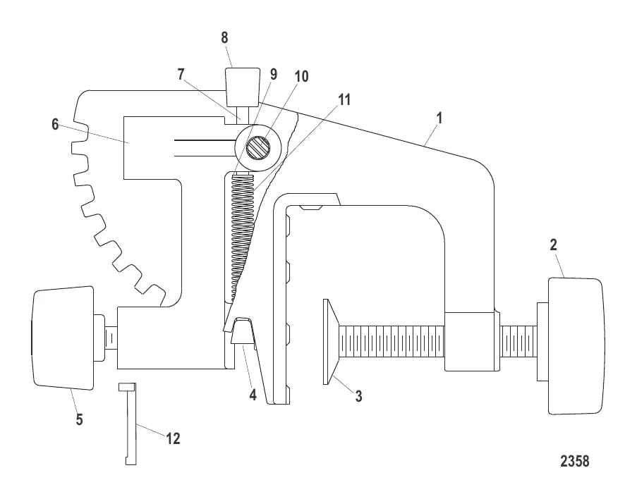03 транец (черный) (Без устройства для быстрого закрепления) (MCK30007S)