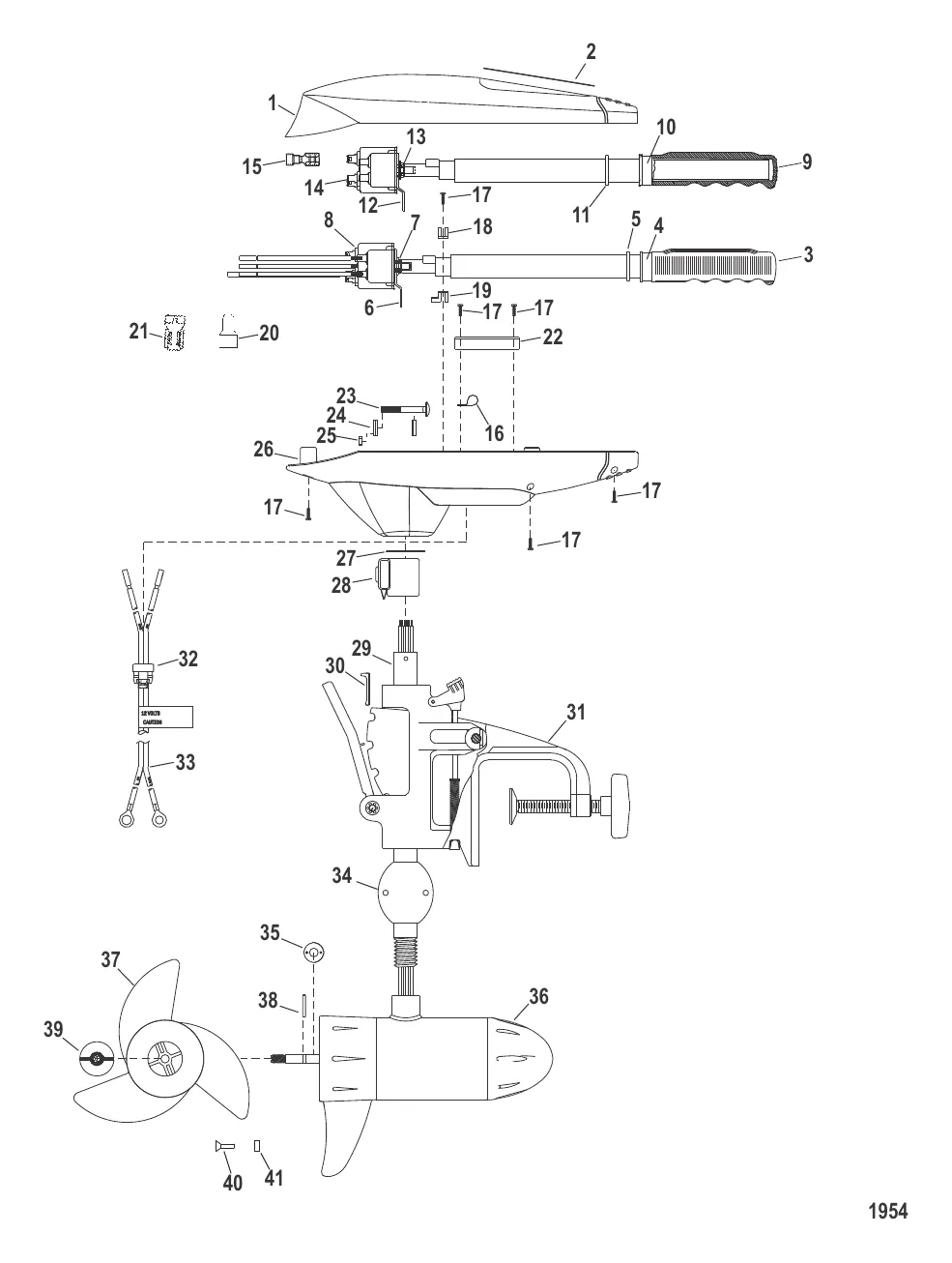 Двигатель для тралового лова в сборе (Модель SW46HT) (12 В)