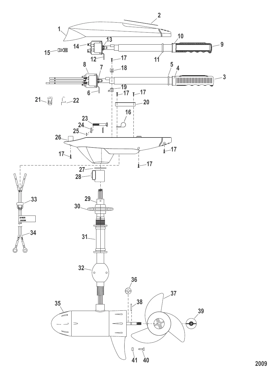 Двигатель для тралового лова в сборе (Модель SW71HB) (24 В)