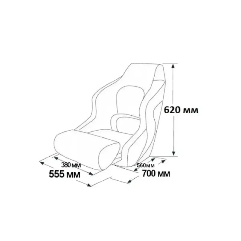 SPRINGFIELD Сиденье мягкое Deluxe Sport, с откидным валиком