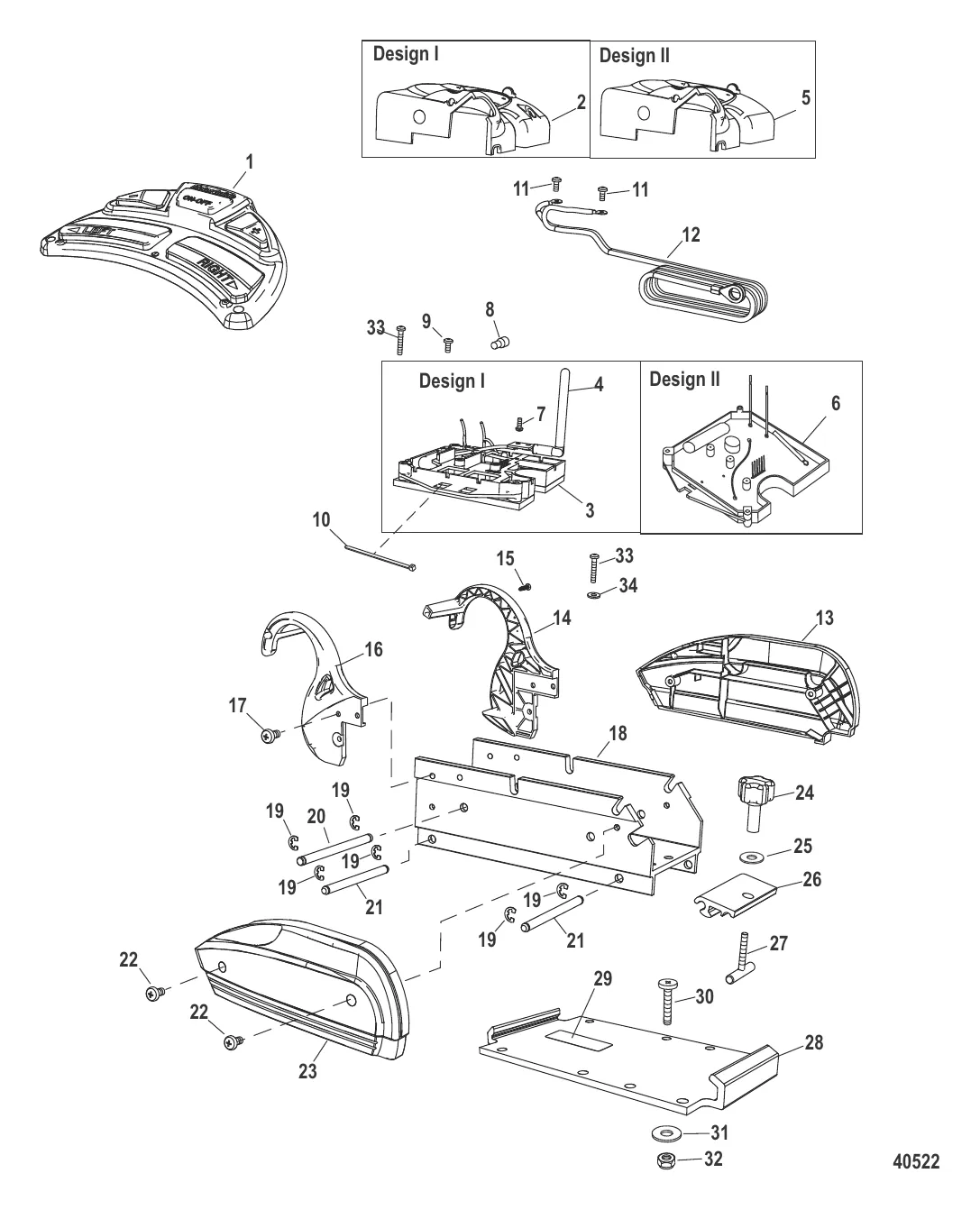 Электрические и крепежные комп. (Пресная вода / сонар для пресной воды)