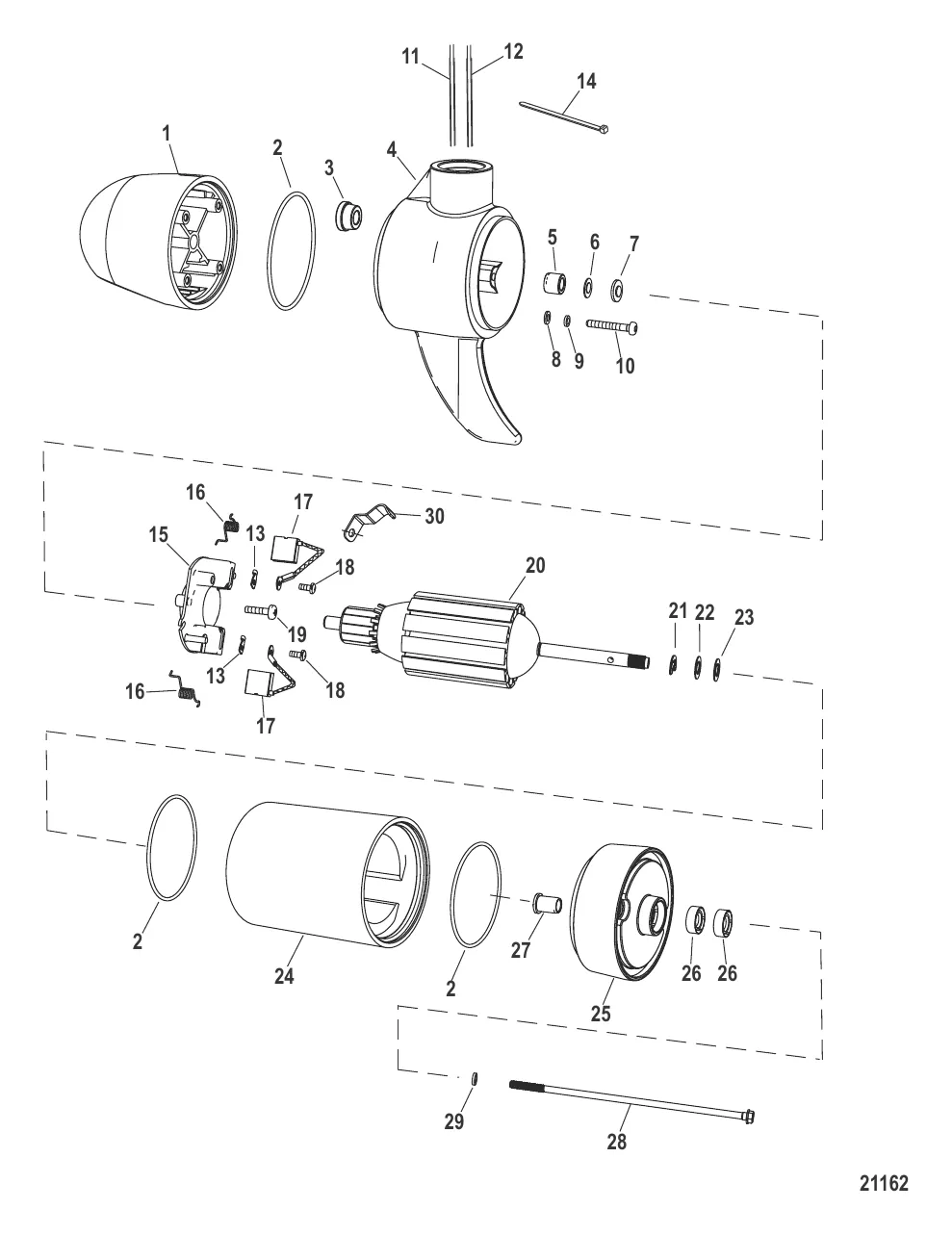 Нижний блок в сборе (45# – переменная) (FW45, черный)