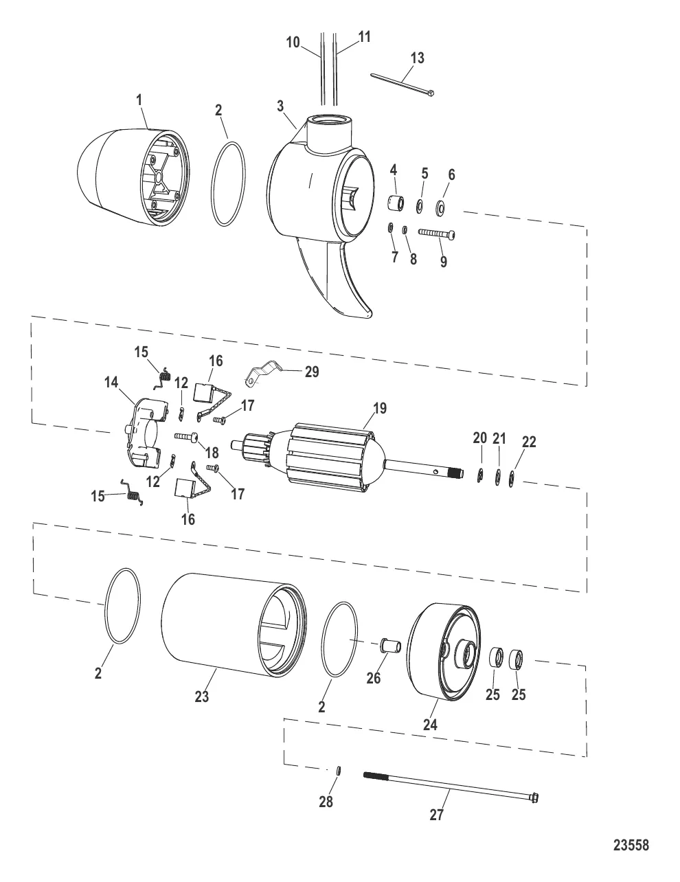 Нижний блок в сборе (55# – переменная) (SW55, белый)