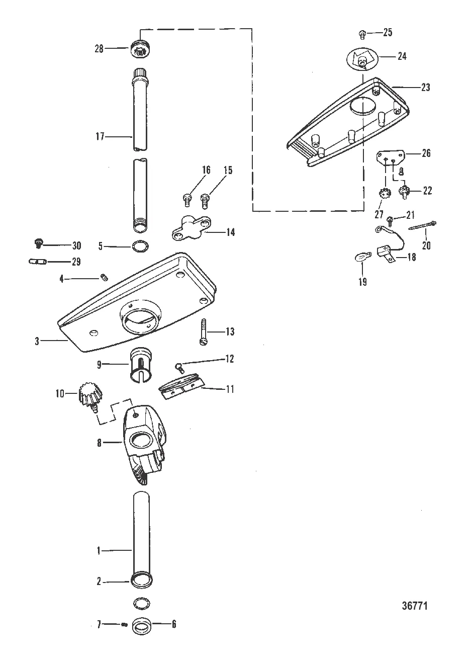 ВЕДУЩИЙ ВАЛ И КОРПУС БЛОКА УПРАВЛЕНИЯ RC
